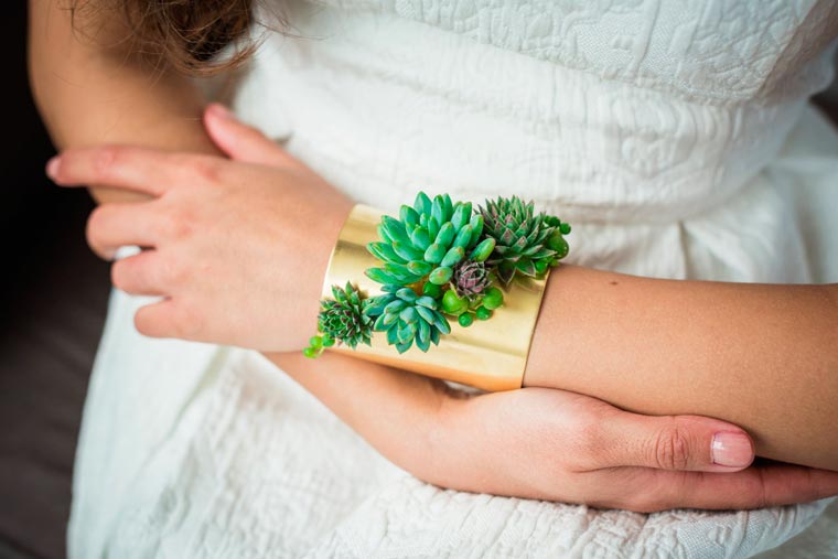 Living Jewelry, украшения с растениями, украшения суккуленты