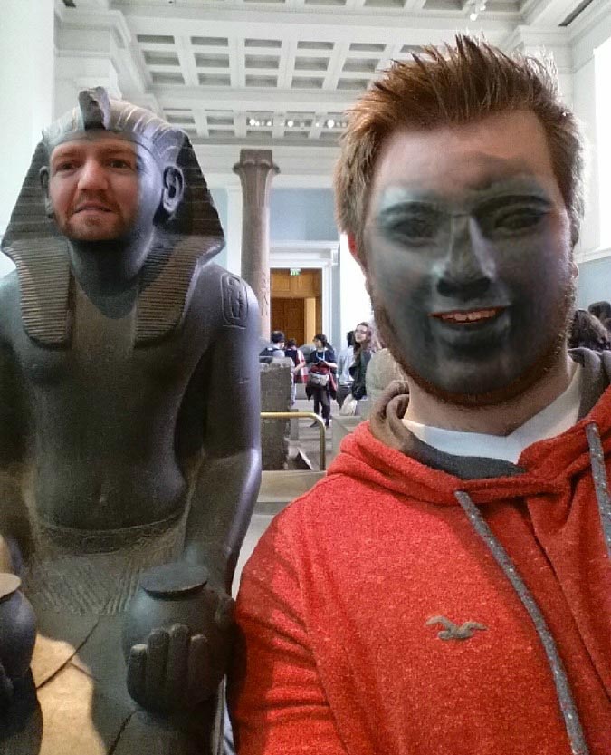 Что получится, если поменяться лицами со статуями или забавный Face Swap в музее обмен лицами со статуями, Face Swap со статуями, Face Swap в музее