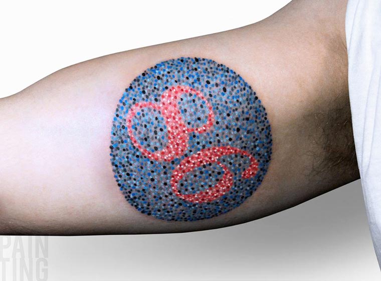 Шимона Гдович, Szymon Gdowicz, Pain Ting, блэкворк и акварель, абстрактные тату