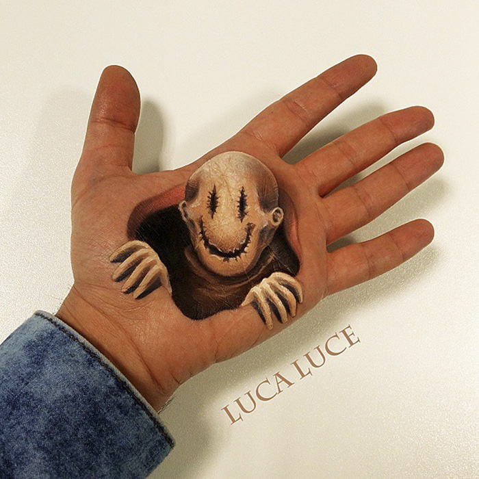 Галлюциногенные 3D-иллюзии на ладонях, которые взорвут ваш мозг 3D-иллюзии на ладонях, оптические иллюзии на ладонях, Лука Луче, Luca Luce
