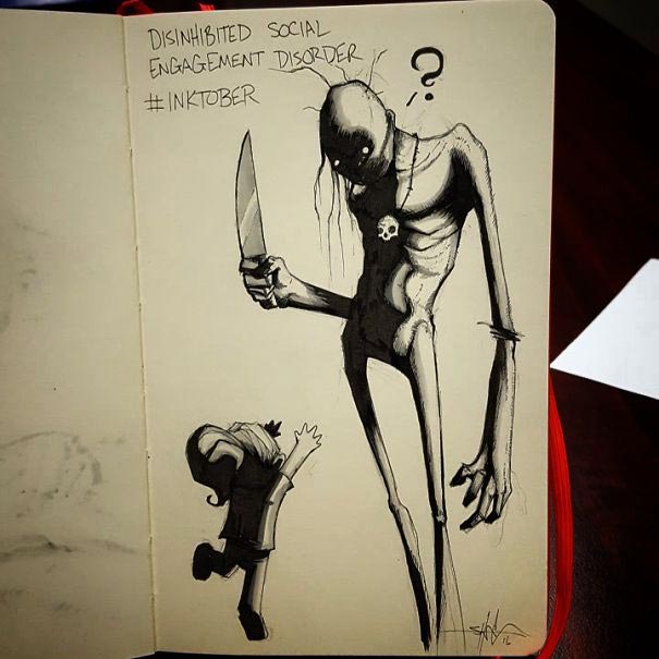 художник нарисовал психические расстройства, Психические расстройства в жутких иллюстрациях, что чувствуют больные