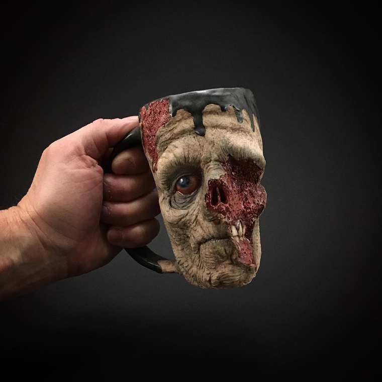 Зомби-кружки, кружки в виде зомби, Кевин Таркей Мерк, Kevin Turkey Merck