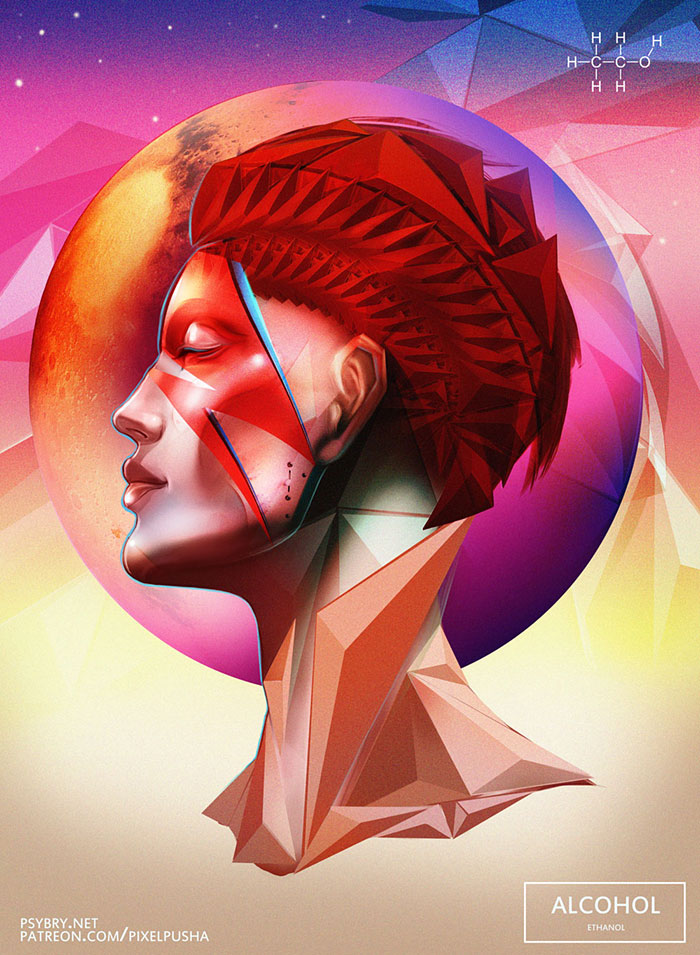 Художник принял 20 разных наркотиков и создал 20 рисунков, Брайан Поллетт, Brian Pollett