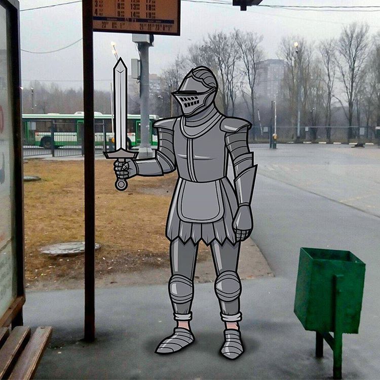 Российский иллюстратор, дополняющий реальность своими остроумными рисунками иллюстратор Gudim, российский иллюстраор дополняющий реальность