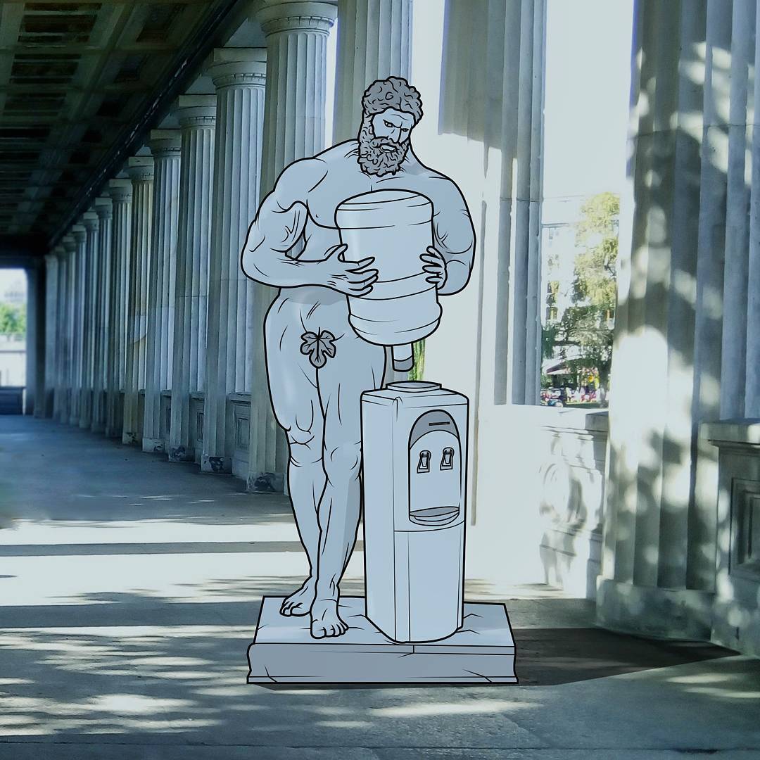 Российский иллюстратор, дополняющий реальность своими остроумными рисунками иллюстратор Gudim, российский иллюстраор дополняющий реальность