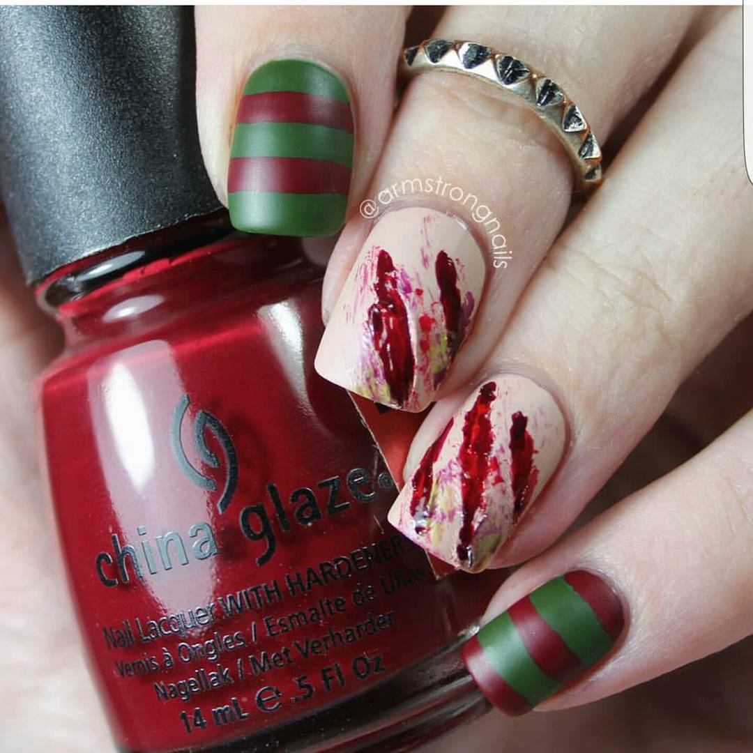 Страшно красиво или 25 идей по-настоящему жуткого маникюра для Хэллоуина идеи маникюра для Хэллоуина, страшный маникюр