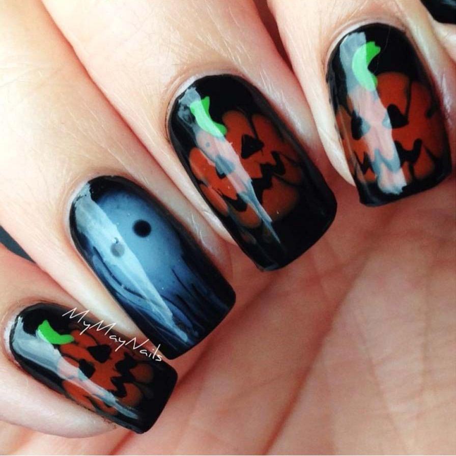 Страшно красиво или 25 идей по-настоящему жуткого маникюра для Хэллоуина идеи маникюра для Хэллоуина, страшный маникюр