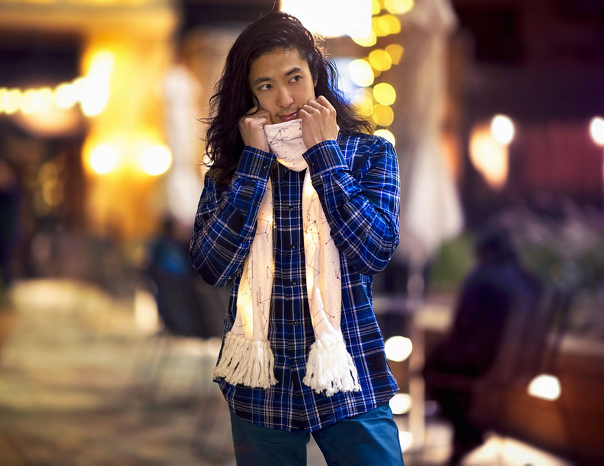 Светодиодные шарфы с созвездиями, LED Illumiscarves