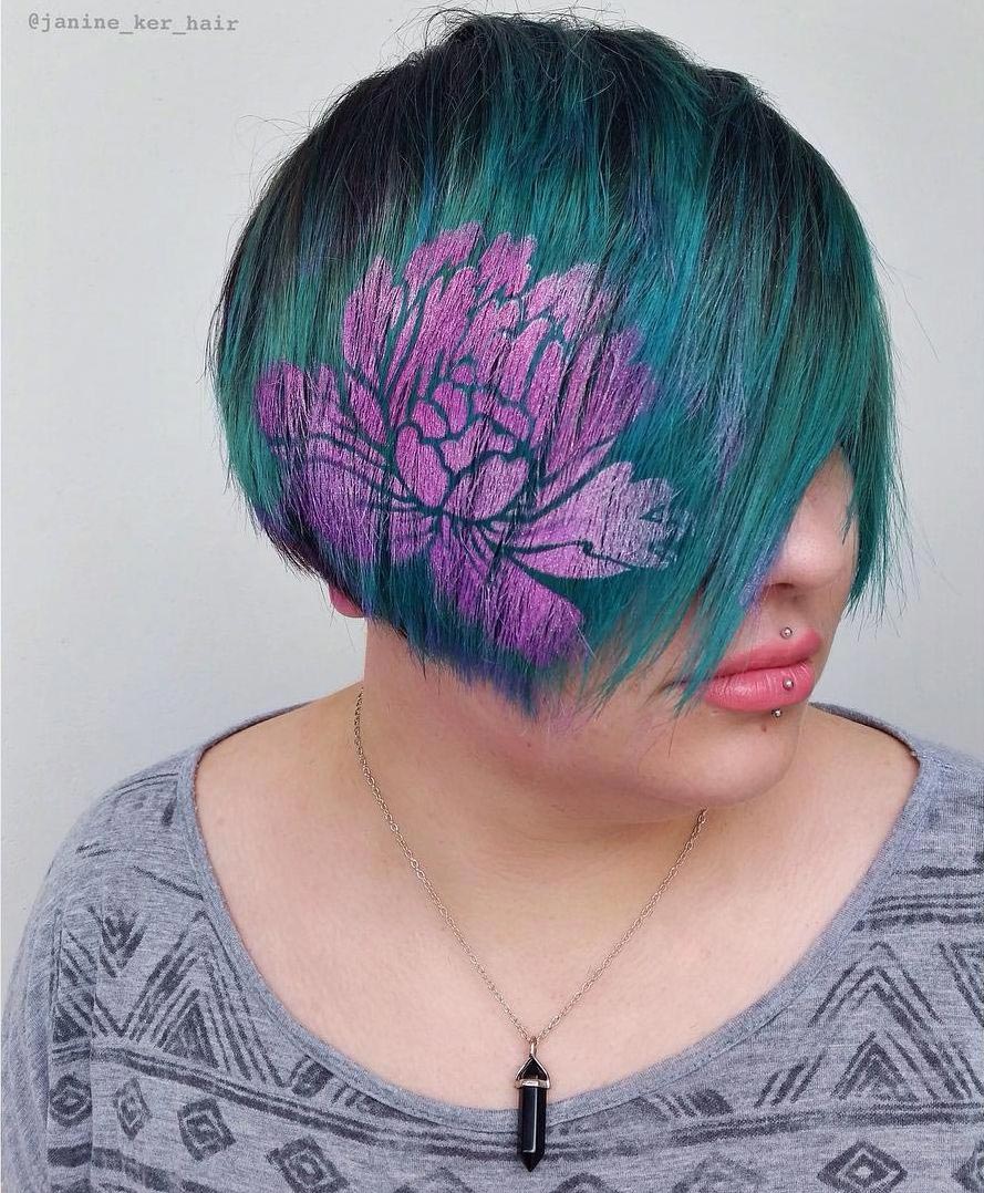 Граффити на волосах — новый тренд в окрашивании волос, который захватил интернет Граффити на волосах? окрашивание волос трафаретами, новый тренд в окрашивании волос