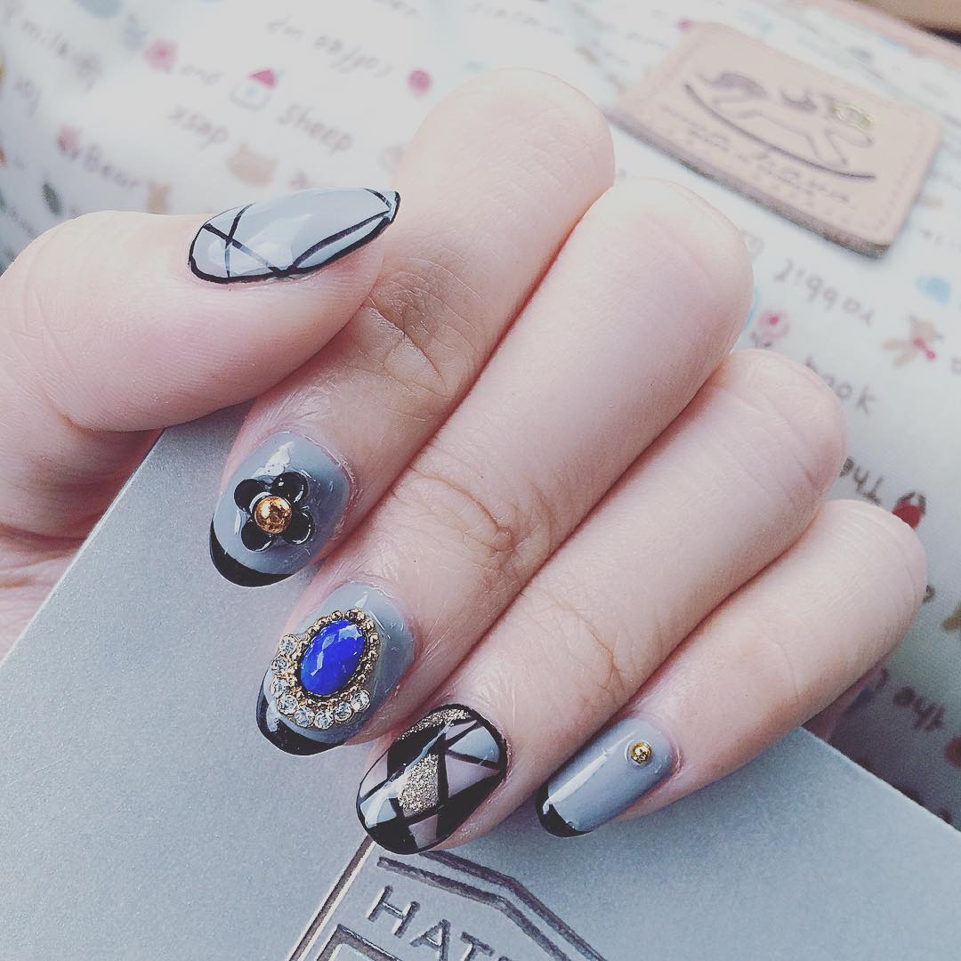 50 оттенков серого или доказательства того, что серый маникюр это не скучно серый маникюр, ногти серого цвета, серый лак