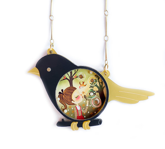 деревянные ожерелья со сказками, Сказки на шее, ожерелья из дерева сказки