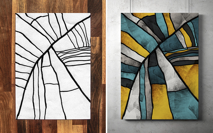 художник превращает каракули сына в абстрактное искусство, Пол Додд, Paul Dodd