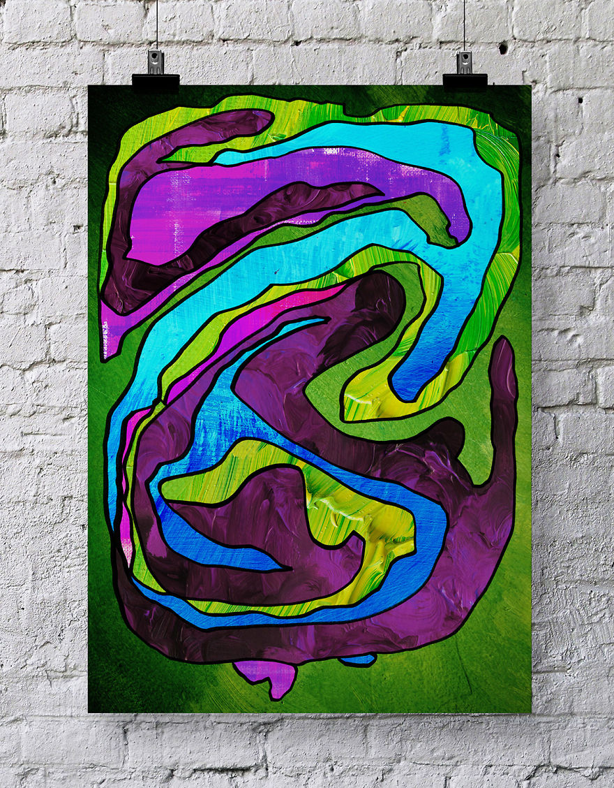 художник превращает каракули сына в абстрактное искусство, Пол Додд, Paul Dodd