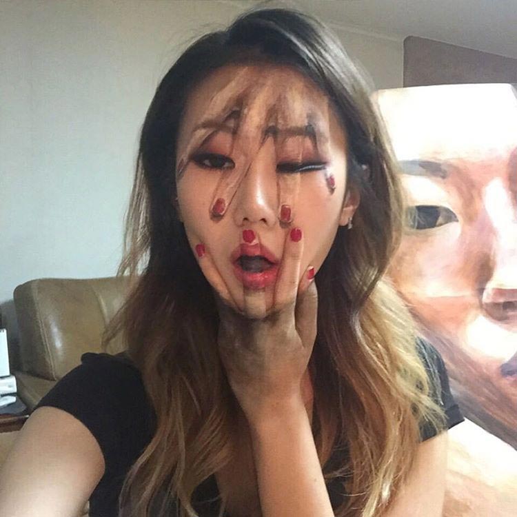  Дейн Юн, Dain Yoon, оптические иллюзии на лице, визажистка оптические иллюзии