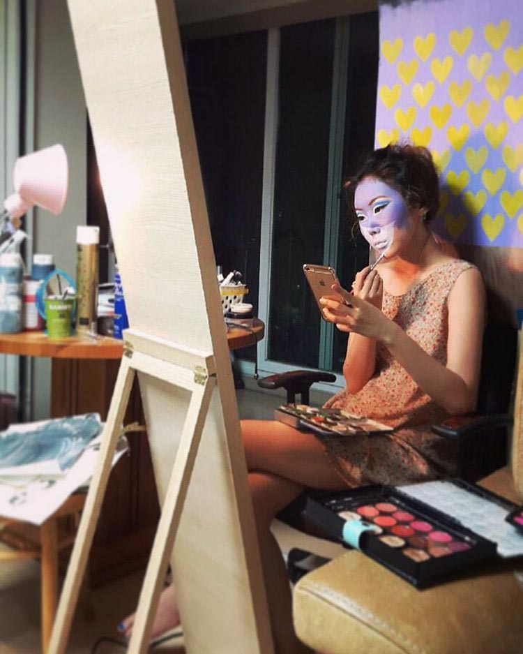  Дейн Юн, Dain Yoon, оптические иллюзии на лице, визажистка оптические иллюзии