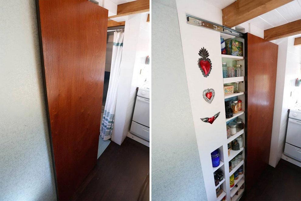 Пара путешествует по стране в удивительно уютном крошечном доме на колесах площадью всего 12 кв.м. дом на колесах площадью 12 кв м, крошечный дом на колесах, пара построила дом на колесах