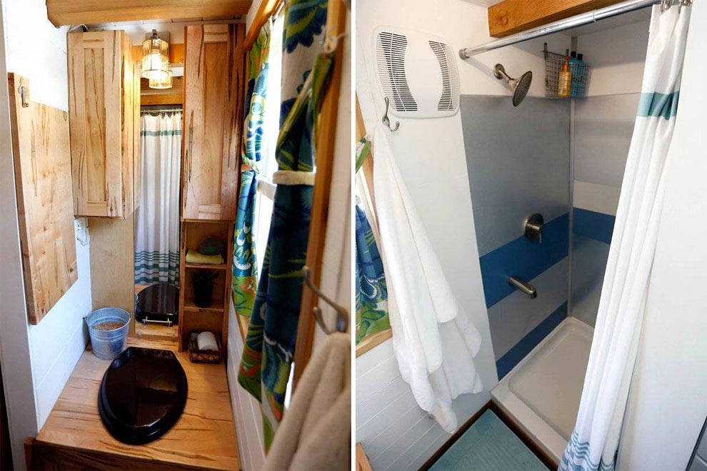 Пара путешествует по стране в удивительно уютном крошечном доме на колесах площадью всего 12 кв.м. дом на колесах площадью 12 кв м, крошечный дом на колесах, пара построила дом на колесах