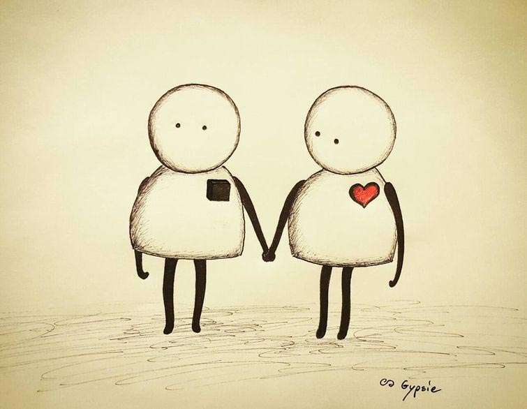 20 мрачноватых комиксов о любви, заставляющих задуматься о её обратной стороне мрачноватые комиксы о любви, рисунки о любви