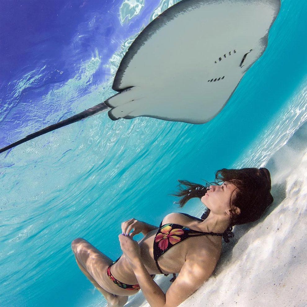 Рава Рэй — горячая модель с откровенными подводными снимками по прозвищу 'Королева скатов' Рава Рэй, Rava Ray, королева скатов, откровенные подводные снимки