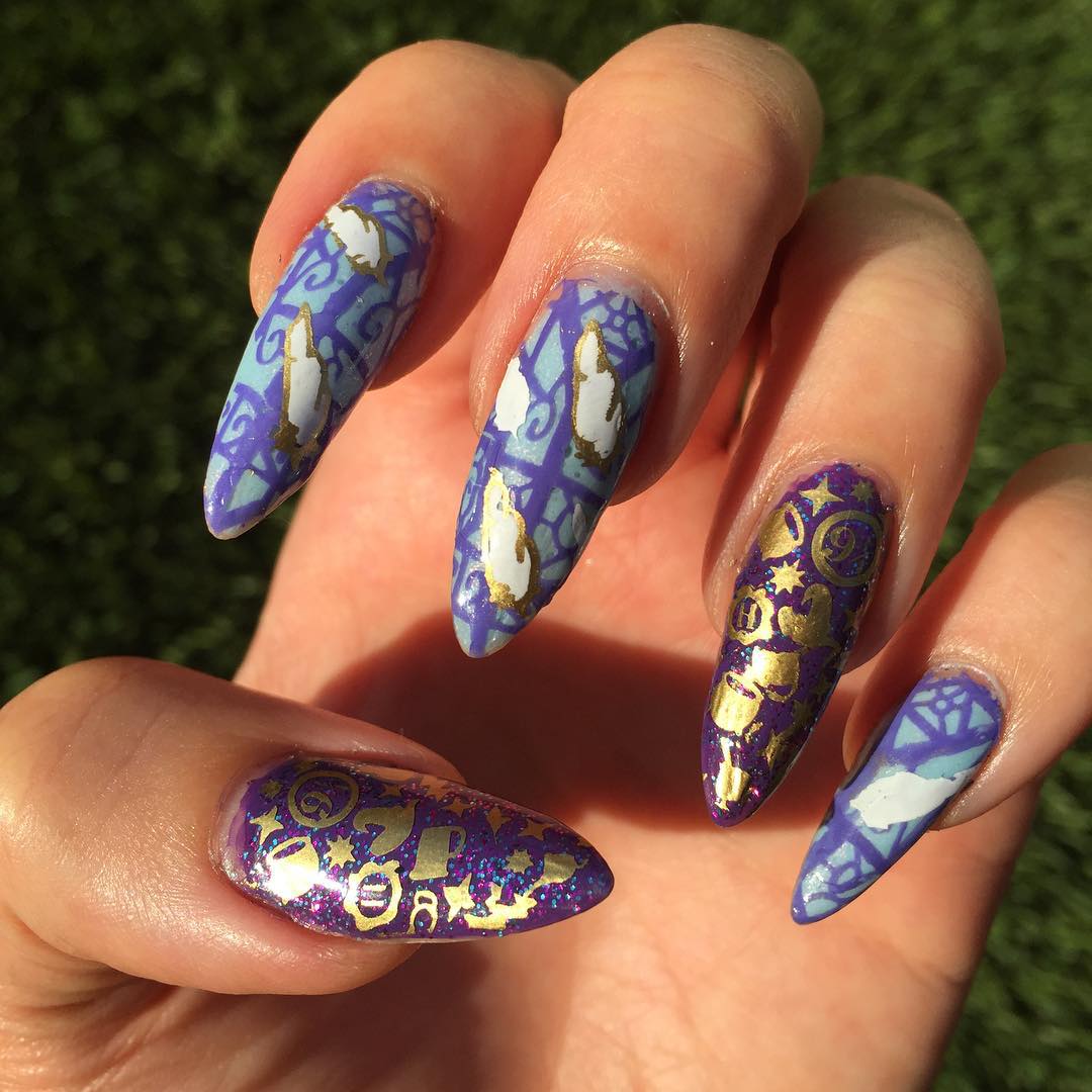 идеи для маникюра в стиле гарри поттера, маникюр гарри поттер