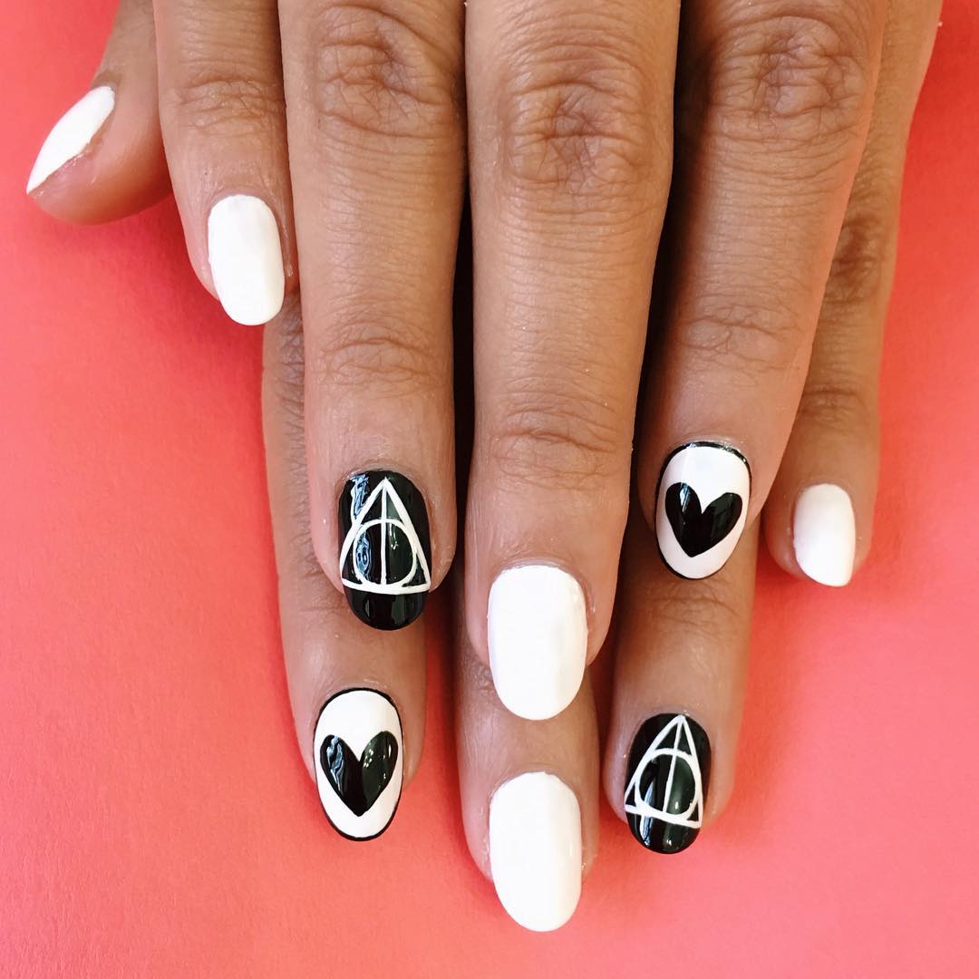 идеи для маникюра в стиле гарри поттера, маникюр гарри поттер