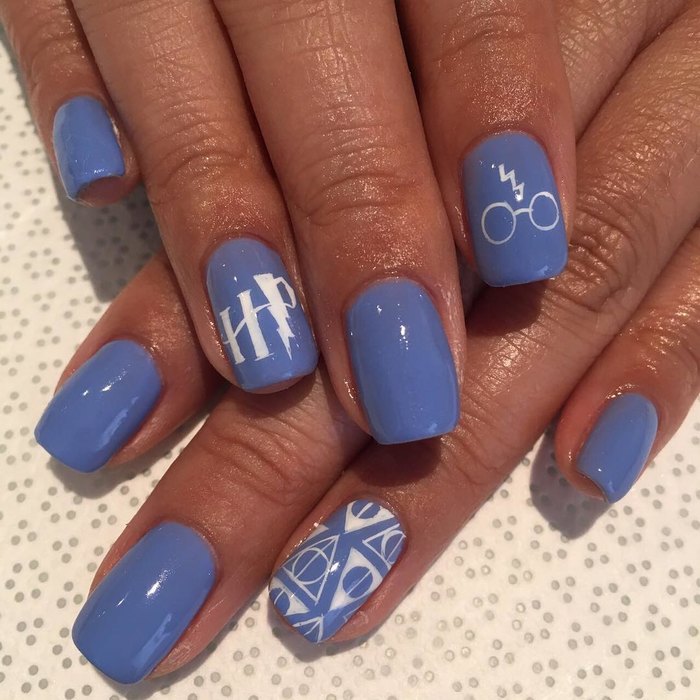 идеи для маникюра в стиле гарри поттера, маникюр гарри поттер