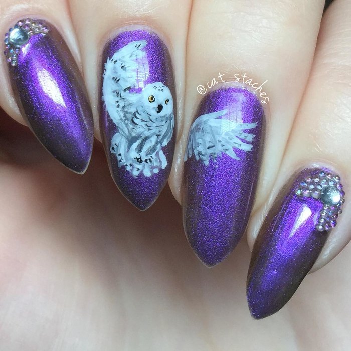 идеи для маникюра в стиле гарри поттера, маникюр гарри поттер