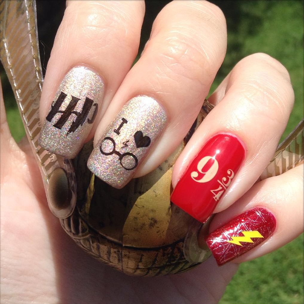идеи для маникюра в стиле гарри поттера, маникюр гарри поттер