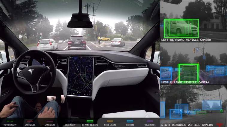 Как видит мир автомобильный автопилот Tesla