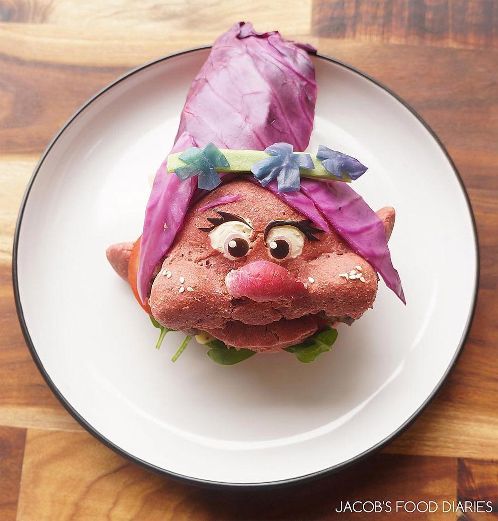 Лалех Мохмеди, Laleh Mohmedi, завтраки для сына в виде персонажей