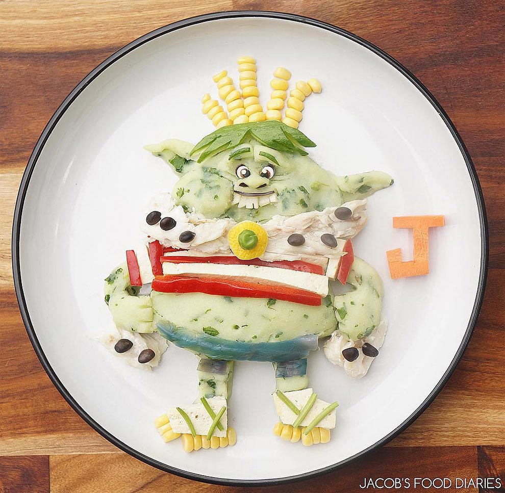 Лалех Мохмеди, Laleh Mohmedi, завтраки для сына в виде персонажей