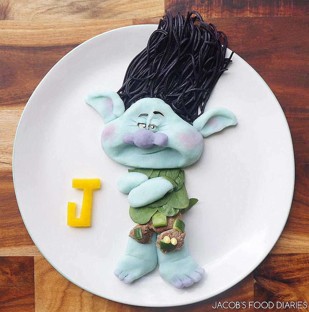 Лалех Мохмеди, Laleh Mohmedi, завтраки для сына в виде персонажей