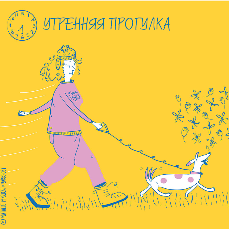 Жизнь хозяйки собаки, жизнь владельца собаки в иллюстрациях, Натали Марион, Natalie Marion)