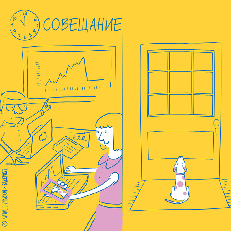 Жизнь хозяйки собаки, жизнь владельца собаки в иллюстрациях, Натали Марион, Natalie Marion)