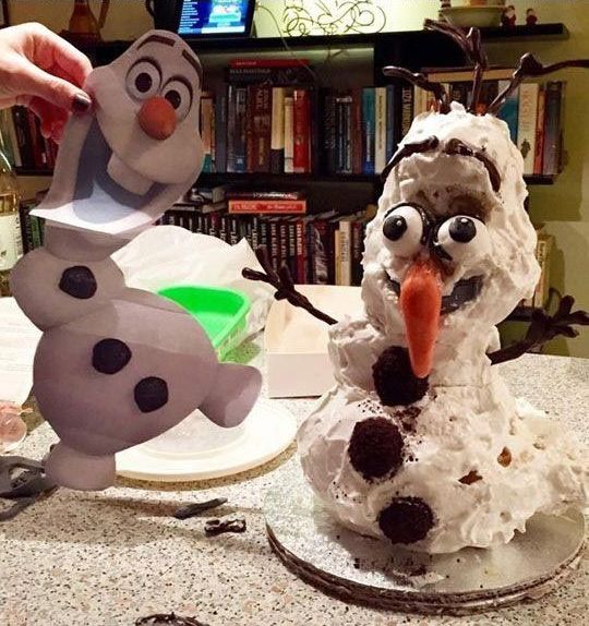 Disney Cake Fails, ужасные торты, nailed it, торты в виде диснеевских персонажей 
