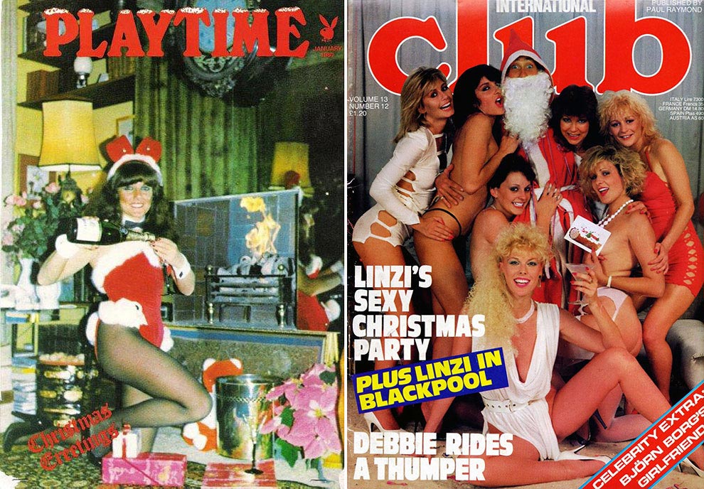 Винтажные рождественские обложки мужских журналов с 1940-1990-е годы рождественские обложки мужских журналов