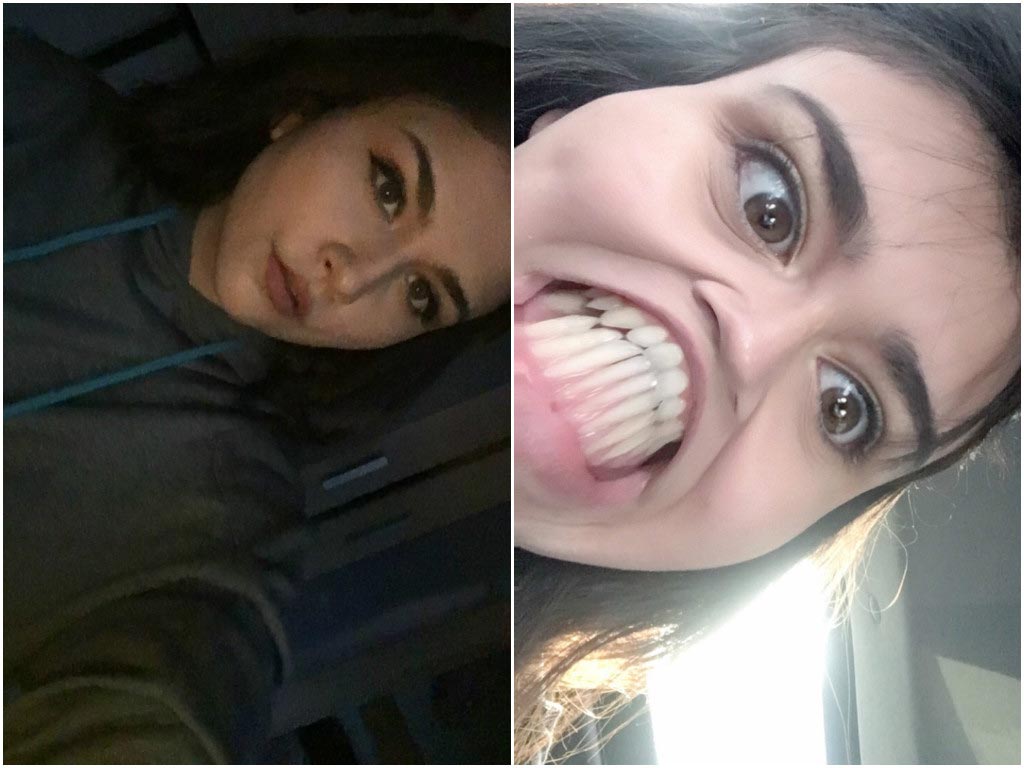 симпатичные девушки корчат рожи, pretty girls making ugly faces