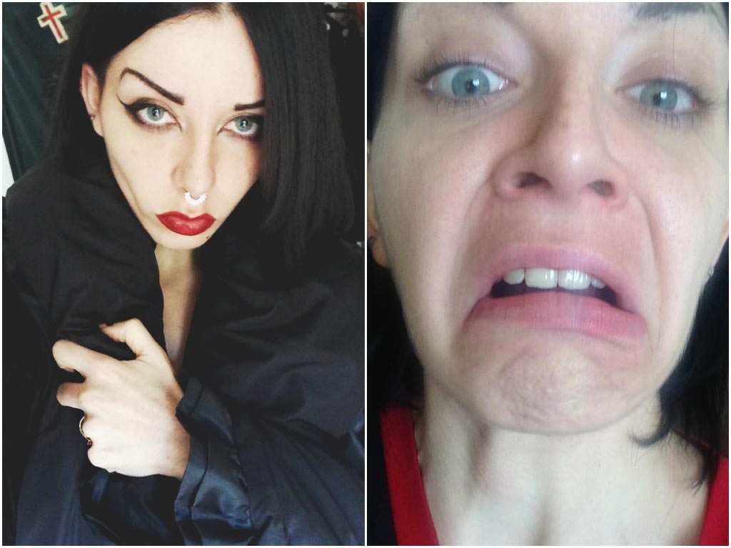 симпатичные девушки корчат рожи, pretty girls making ugly faces