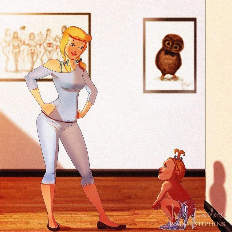 диснеевские принцессы в образе мам, Исаия Кит Стивен, Isaiah Keith Stephens, Принцессы в декрете, принцессы Дисней мамы