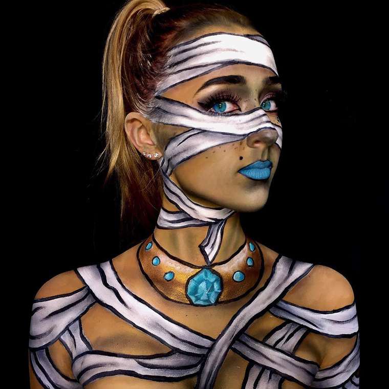 Лара Вирт, Lara Wirth, бодиарт, пугающий бодиарт, бодиарт 16-летняя художница