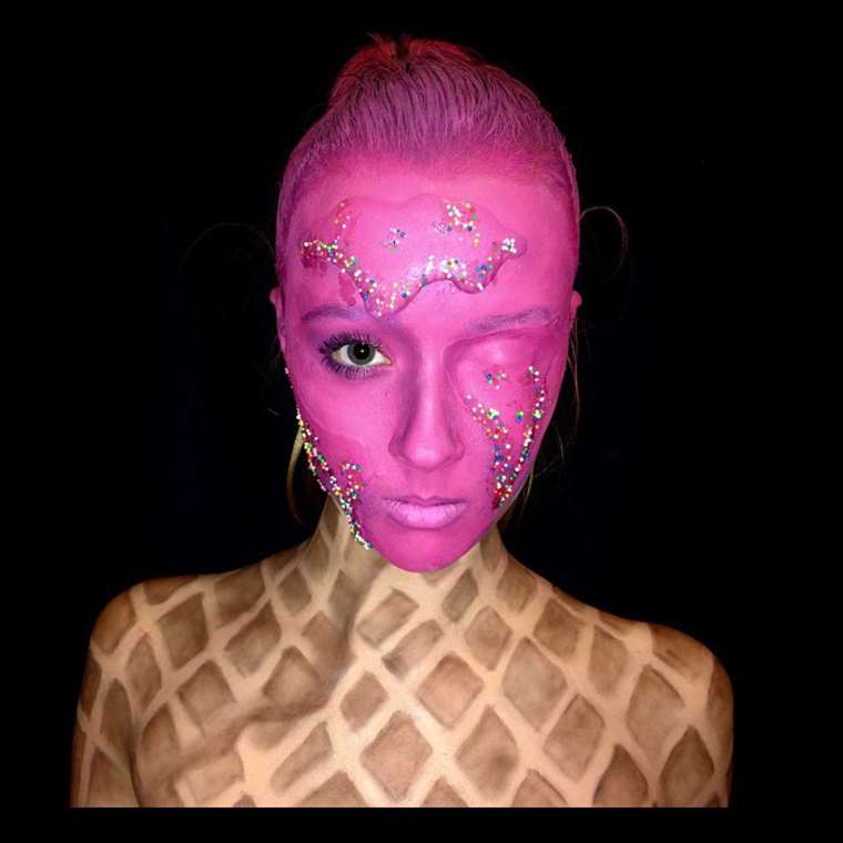 Лара Вирт, Lara Wirth, бодиарт, пугающий бодиарт, бодиарт 16-летняя художница