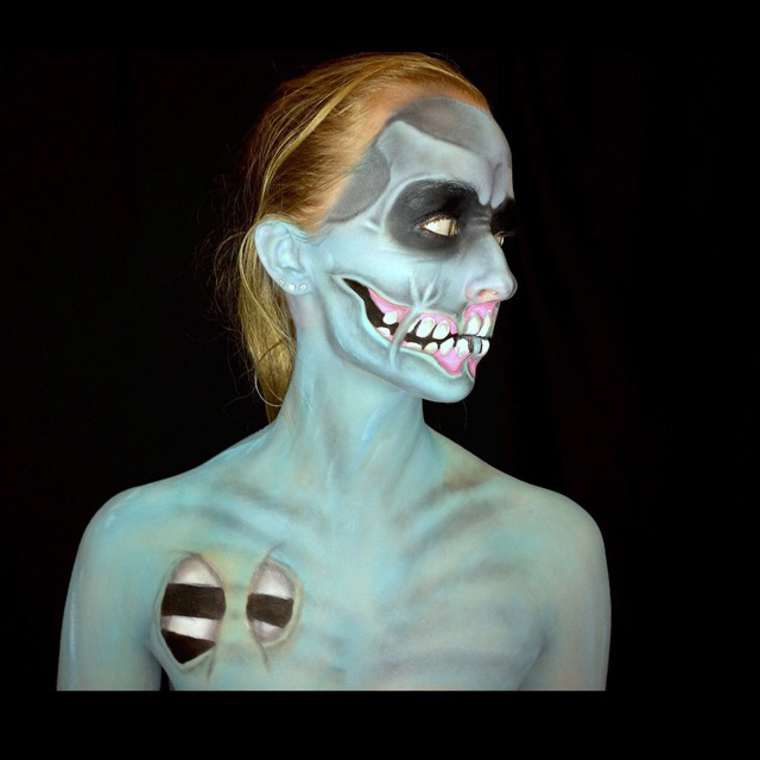 Лара Вирт, Lara Wirth, бодиарт, пугающий бодиарт, бодиарт 16-летняя художница