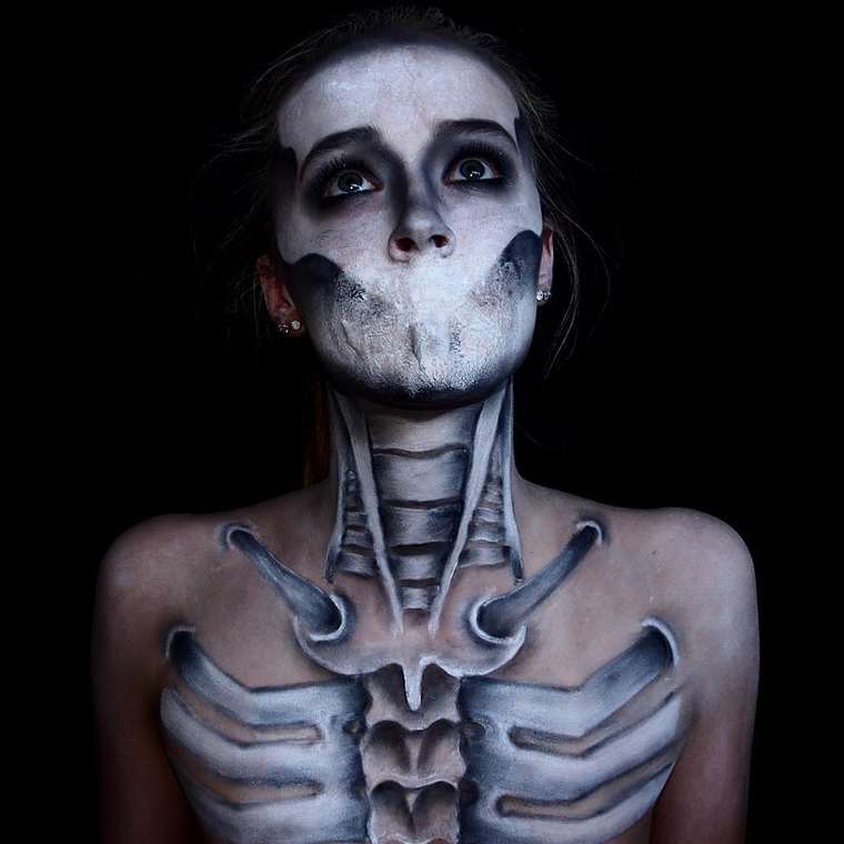 Лара Вирт, Lara Wirth, бодиарт, пугающий бодиарт, бодиарт 16-летняя художница