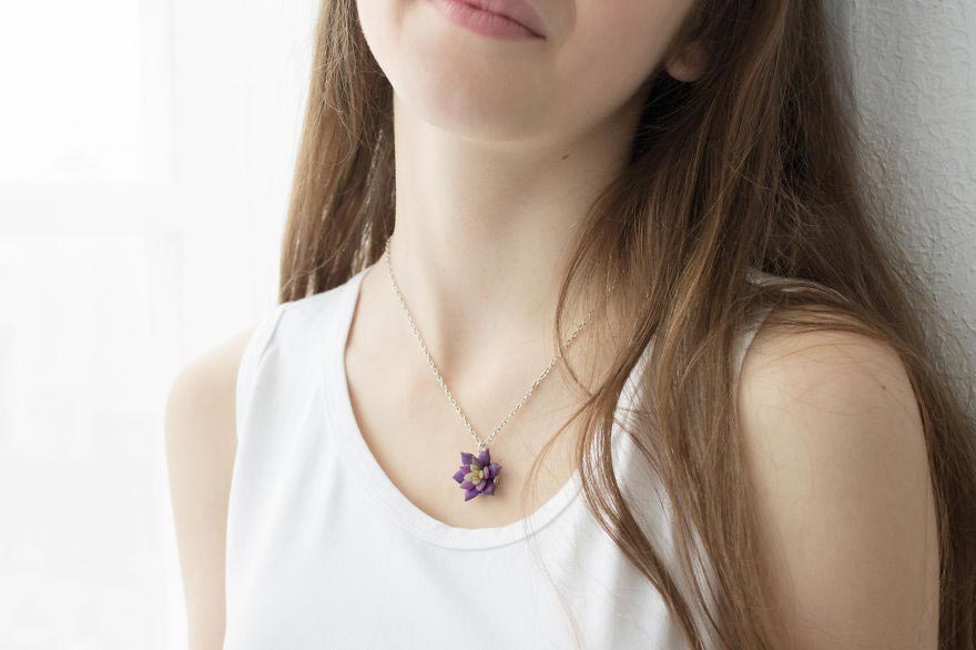 украшения с суккулентами, суккуленты из полимерной глины, Ирина Осинчук-Чайка