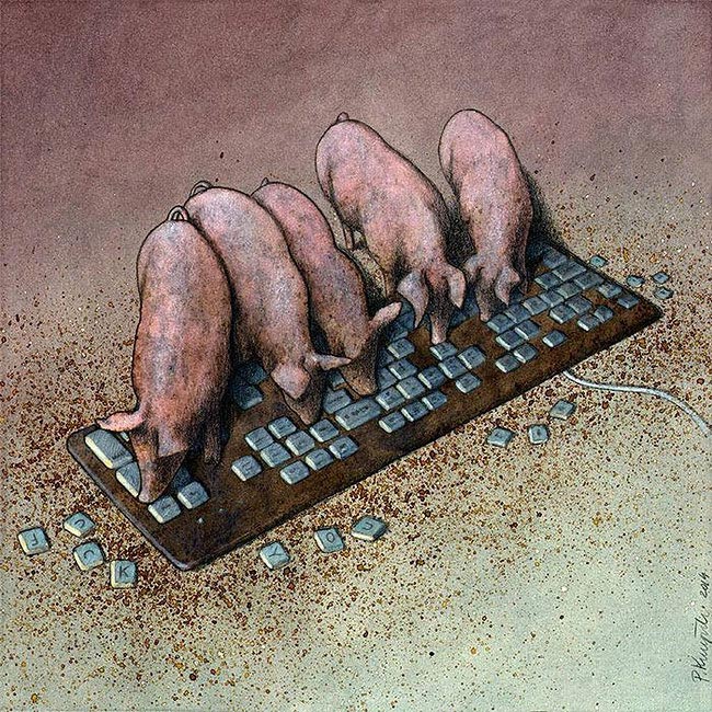 Павел Кучински, Pawel Kuczynski, остросоциальные иллюстрации, сатирические иллюстрации