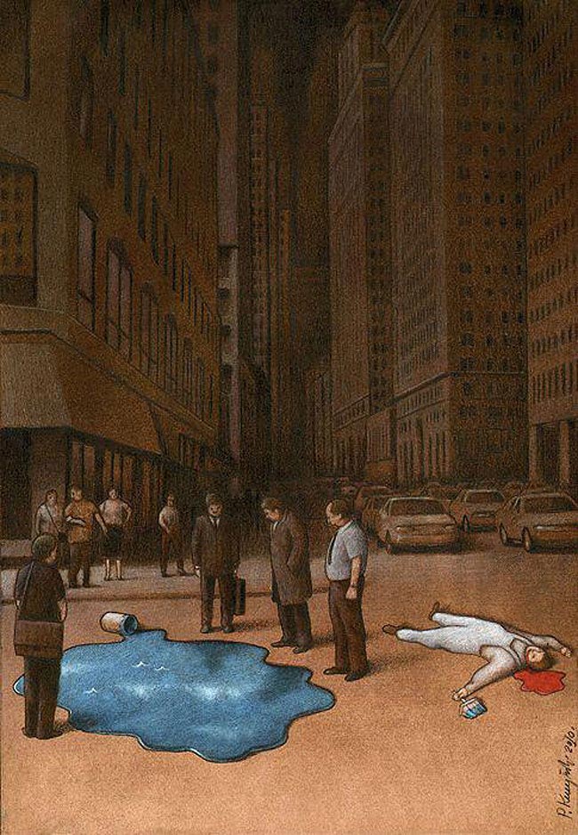 Павел Кучински, Pawel Kuczynski, остросоциальные иллюстрации, сатирические иллюстрации