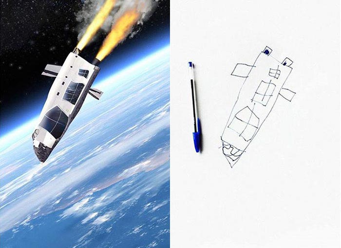 превращает каракули сына в реальные вещи, Things I have drawn, папа рисунки сына в реальность