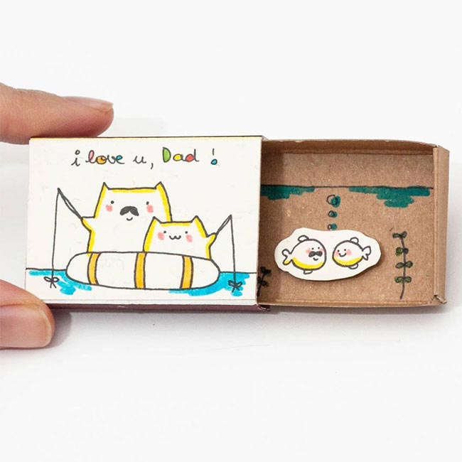 спичечные открытки, открытки из спичечных коробков