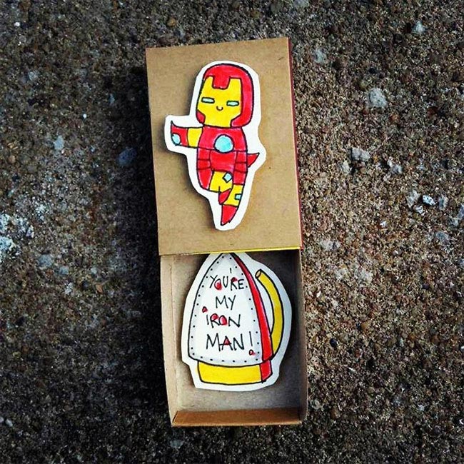 спичечные открытки, открытки из спичечных коробков