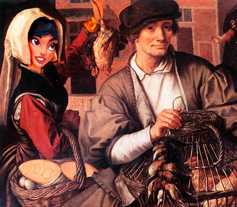 персонажи мультфилmмов в классических картинах, персонажи мультфильмов в шедеврах живописи